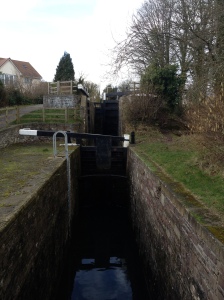 Not quite the top lock of the 14 - looks like a staircase but there's a short pound in-between...